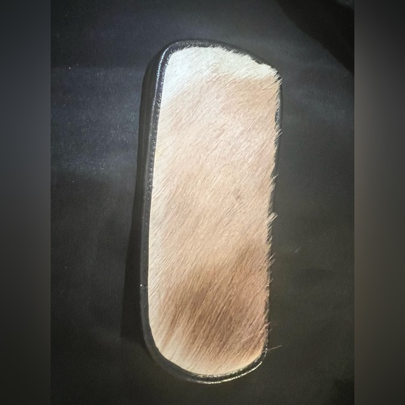 Genuine Leather & Cowhide Sun Glass Holder - Picture 1 of 5